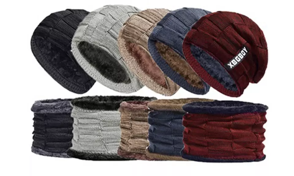 1 o 2 set con berretto e scaldacollo da uomo, disponibili in 5 colori - Primary Image