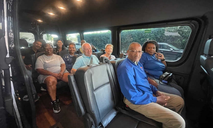 Image 2: Guided Bus Tour of Iconic Landmarks in Los Angeles w/ AC Van