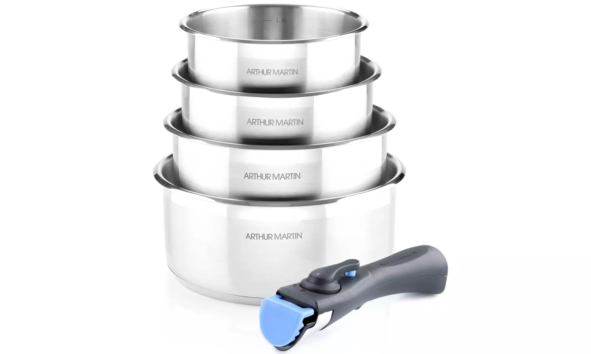 Lot de 3 casseroles ou batterie cuisine 5 ou 10 pièces Arthur Martin