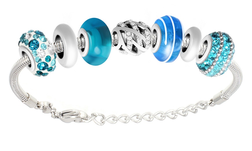 Image 6: Pulsera con charms de diferentes colores de SC Crystal