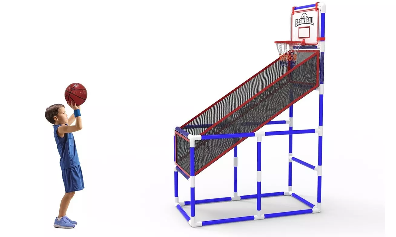 iMounTEK Kids' Adjustable Basketball Hoop Set with 2 Balls for Ages 3-12