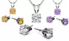 8 CTTW Cubic Zirconia Earring And Necklace Set in Sterling Silver