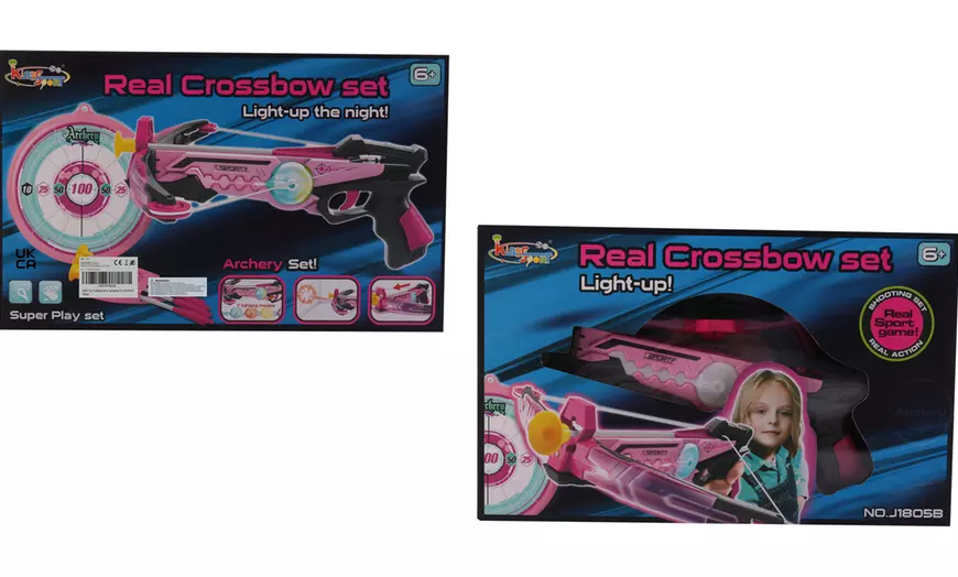Image 6: Crossbow Set with Target Suction Cup Arrows and Target Board
