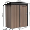 Image 19: Heavy-Duty Lockable Metal Garden Shed with Sloped Roof