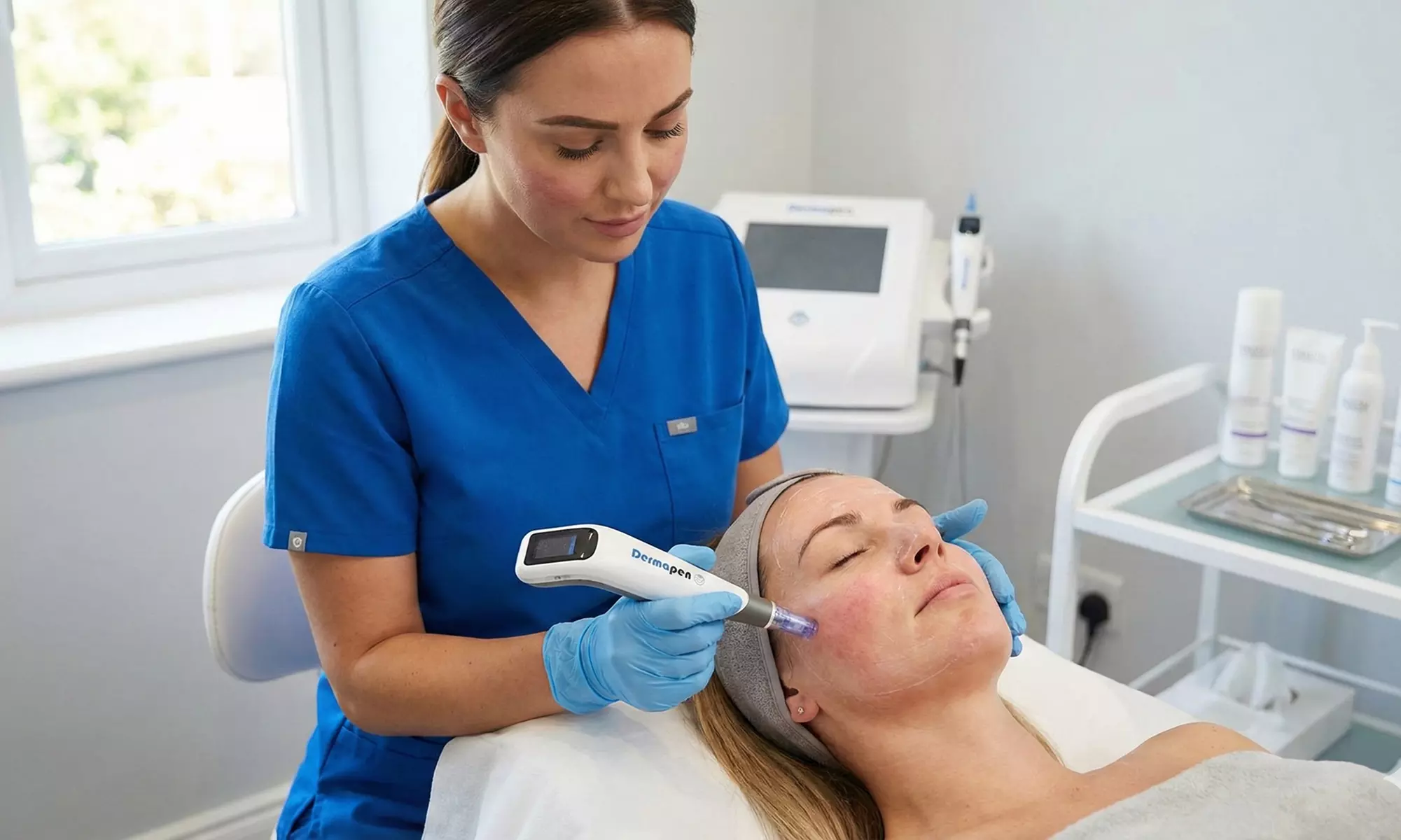 One or Two Sessions - Full Neck, Face, - Dermapen Skin Needling & More