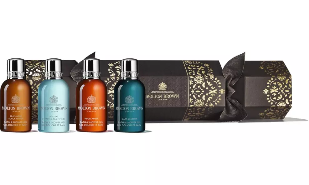 Molton Brown Weihnachts-Set aus vier Bade- und Duschgelen "Woody and Aromatic" oder "Floral & Fruity" - Image 3