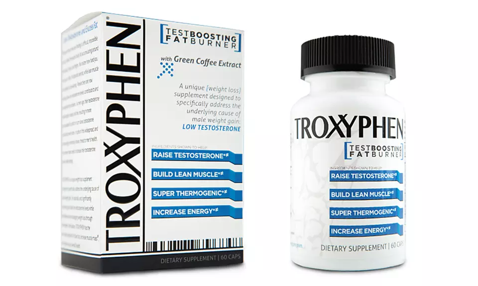 60-Serving Bottle of Troxyphen Men's Weight Loss Supplements - Primary Image