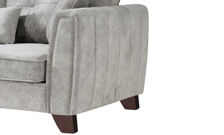 Image 6: Zante Suede Effect Chair and Sofa Set
