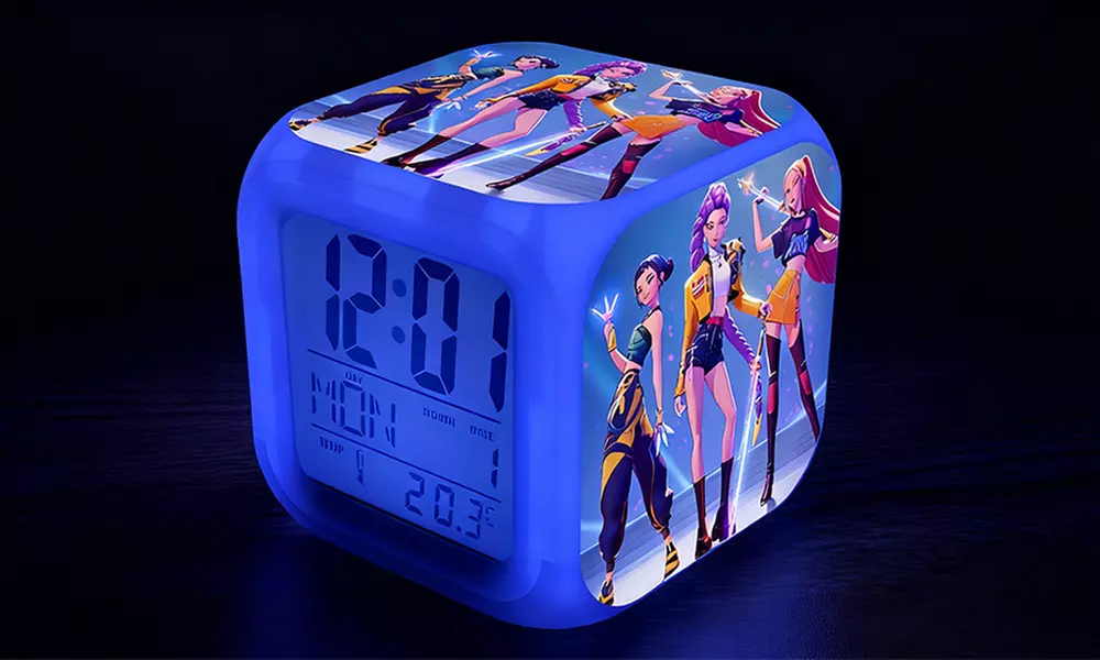 Battery-Powered Kpop Demon Hunters-Inspired RGB Alarm Clock