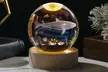 3D Engraved Crystal Ball Night Light with Solid Wood Base - Image 2