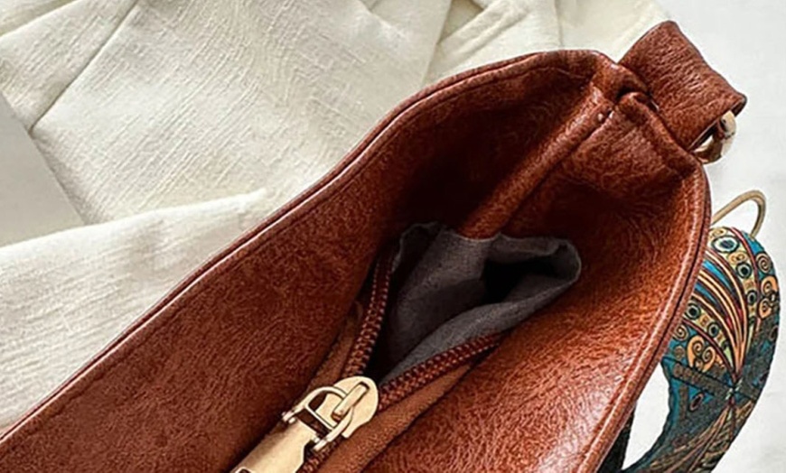 Image 2: PU Leather Shoulder Sling Bag