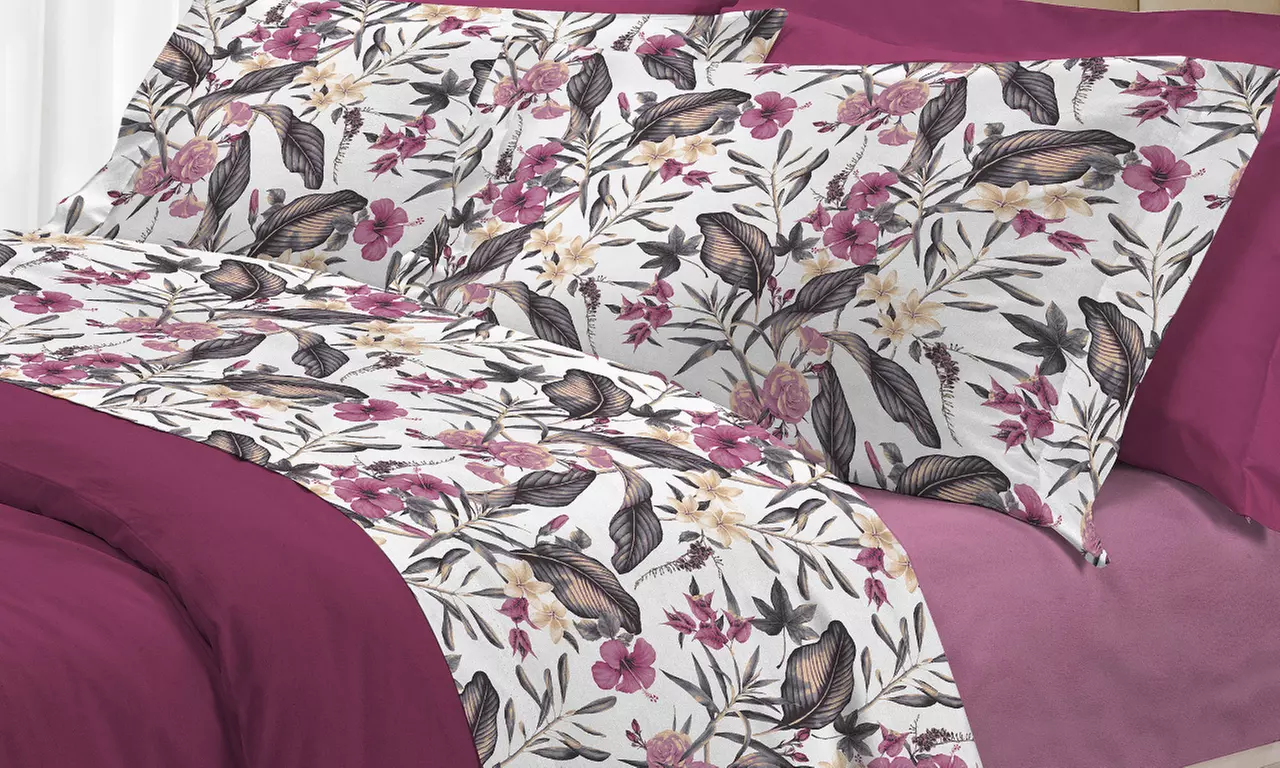 Completo di lenzuola in cotone Co. Ingros. Tex