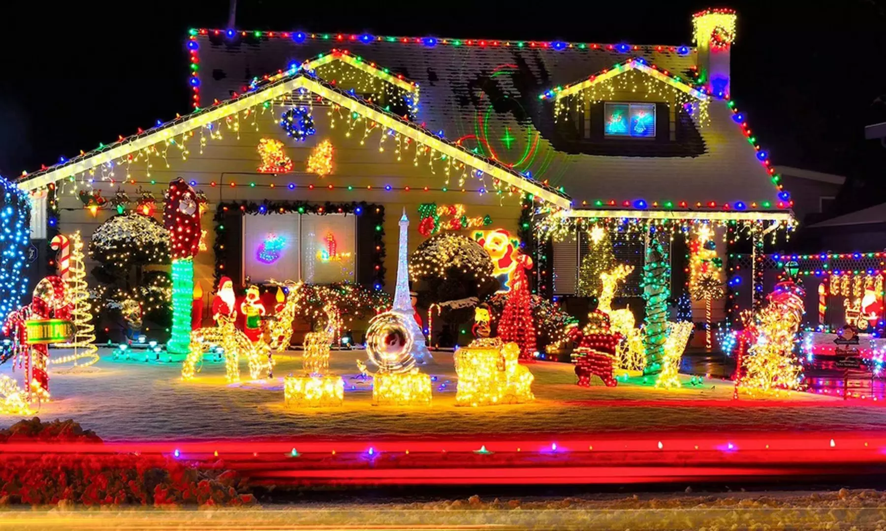 2 Pack Solar String Lights Outdoor Rope Lights 8 Modes 200 LED Solar Fairy Light