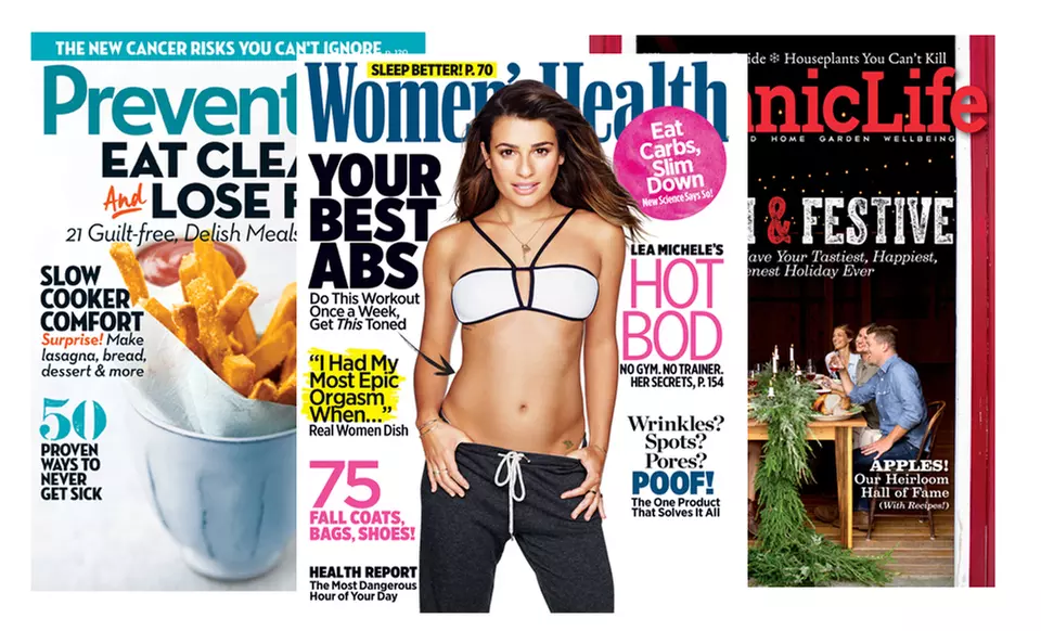 1-Year Subscription to Health & Lifestyle Magazines, including Men's Health, Women's Health, Prevention, or Organic LIfe - Primary Image