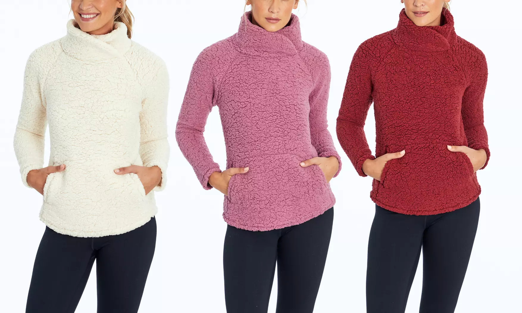 Marika Women's Cozy Turtleneck Sherpa Sweatshirt - Primary Image