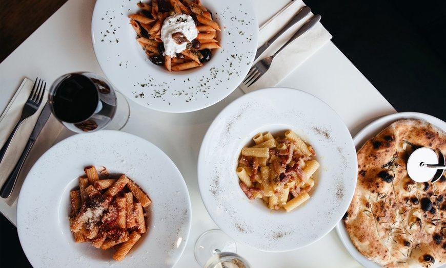 Image 13: Choice of Pasta or Pizza with Optional Glass / Bottle of Wine Or Beer