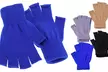 Unisex Half Finger Gloves Winter Stretchy Knit Fingerless Typing Gloves - Second Medium