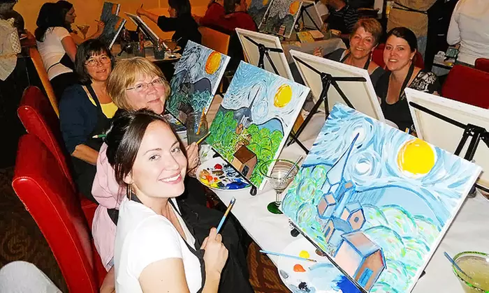 Wine and Painting Class for One or Two at Wine And Canvas Baltimore (Up to 53% Off)  - Primary Image