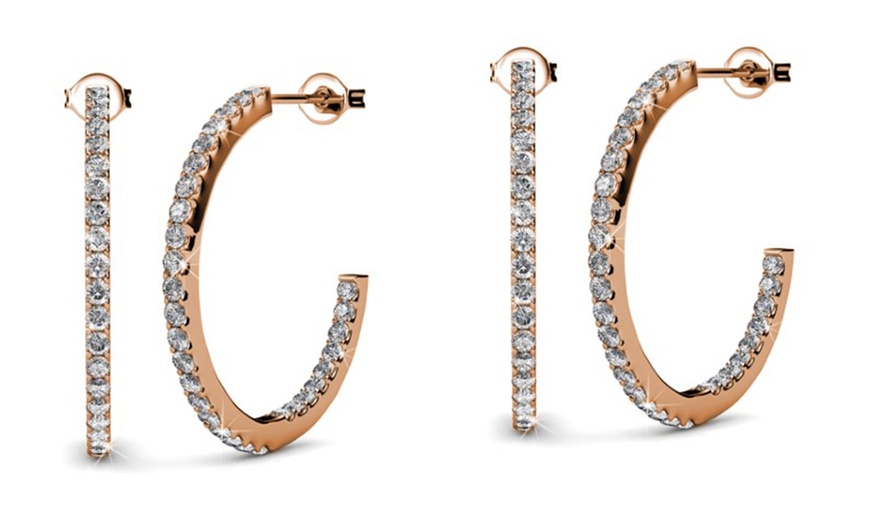 Image 7: 1 à 3 paires de boucles d'oreilles ornés de cristaux autrichiens