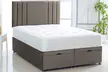 Plush Velvet Ottoman Gas Lift Bed with Memory Spring Mattress And Panel Headboard - Second Medium