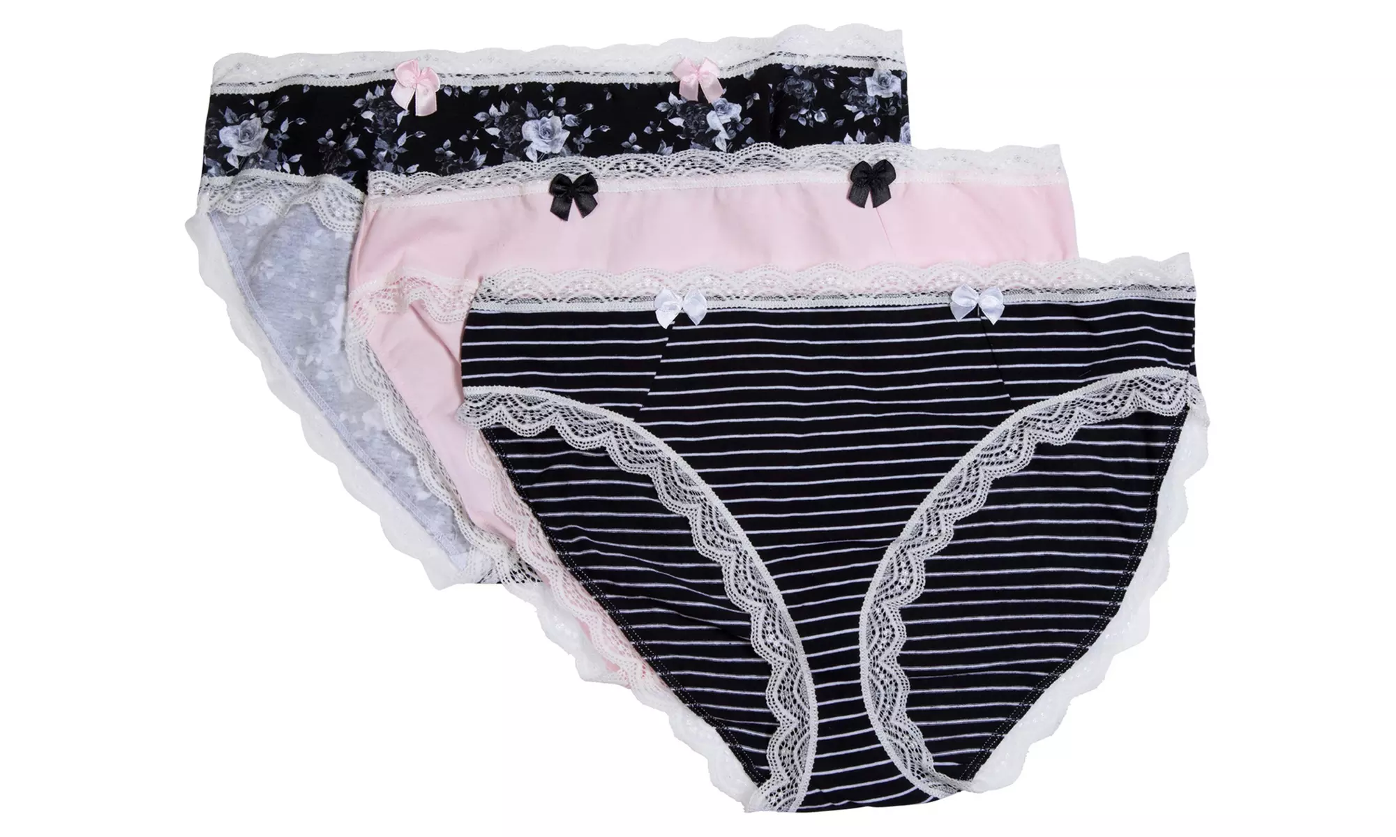 Donna L'oren Women's Panties 6-Pack S-XL- Bikinis or Hi-cuts