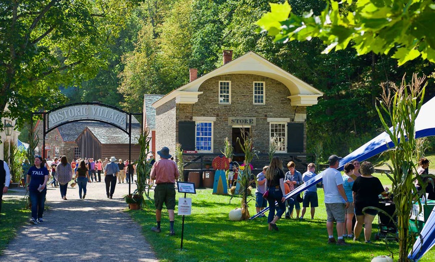 Image 2:  Entry to Fenimore Farm and Country Village +Fenimore Art Museum