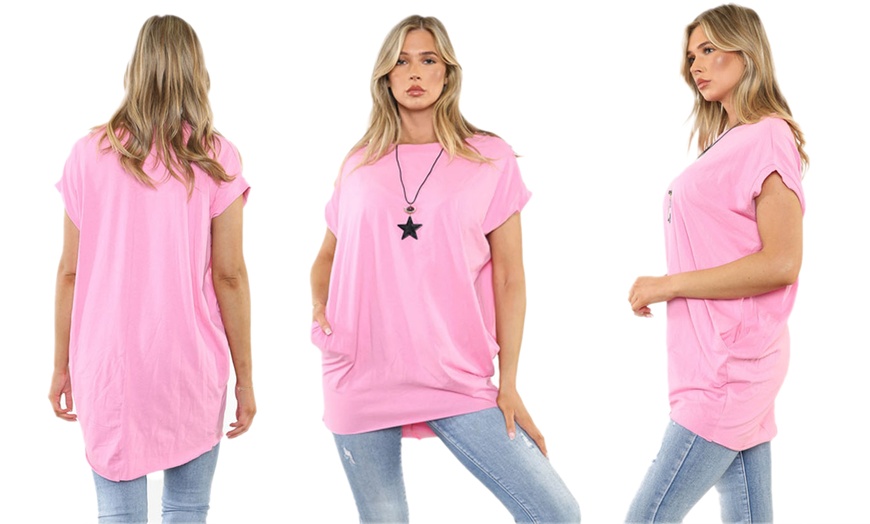 Image 13: Want Clothing Oversized Sleeveless Hi-lo Back Baggy T-Shirt Dress