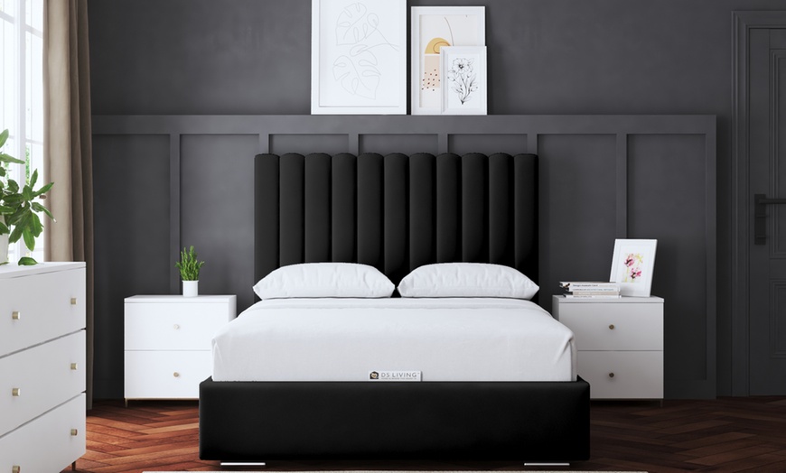 Image 9: Evangeline Panel Bed with Optional Ottoman Gas Lift Storage