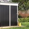 Image 9: Heavy-Duty Lockable Metal Garden Shed with Sloped Roof