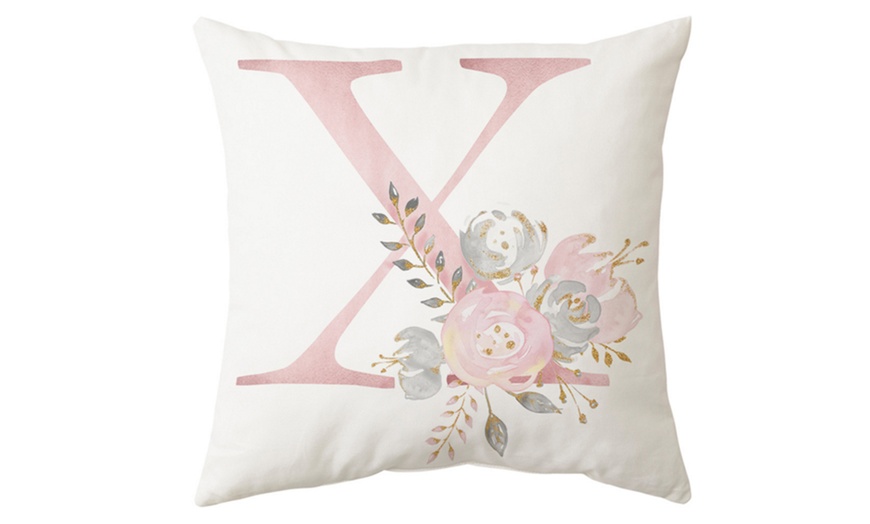 Image 29: Pink Letter Pillow Cushion Cover