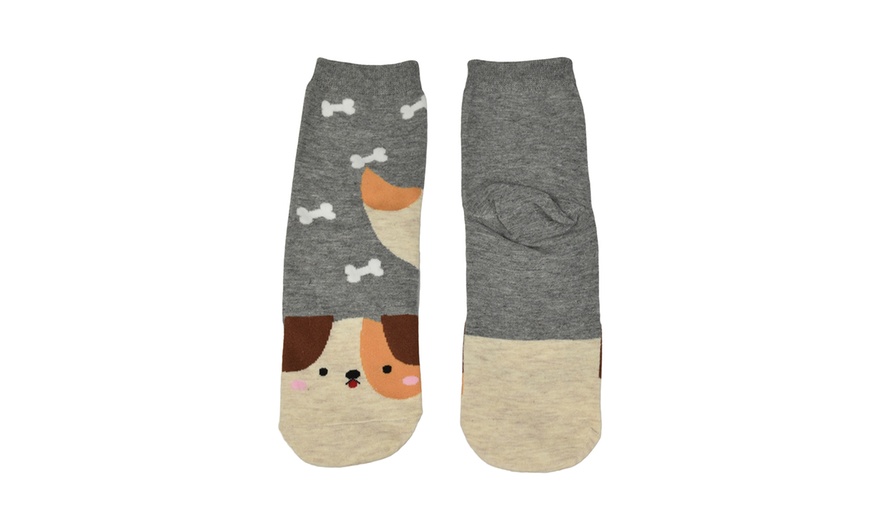 Image 2: Animal Face Socks Five-Pack