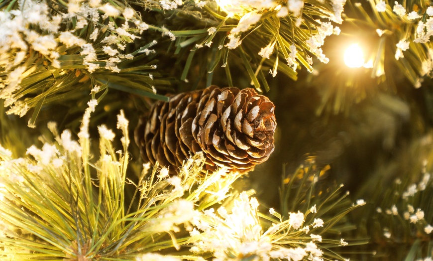 Image 15: Prelit Small Christmas Tree, Snow Flocked Tabletop Xmas Tree