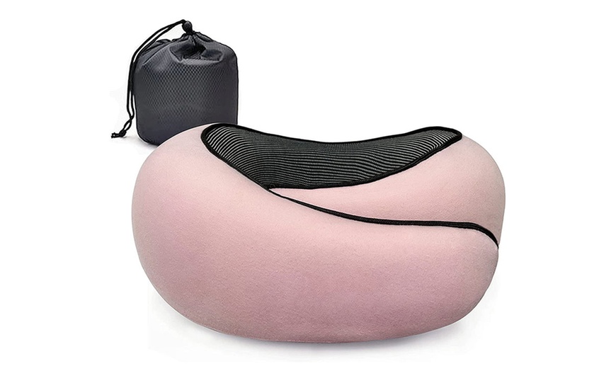 Image 6: Memory Foam Travel Pillow with Storage Bag