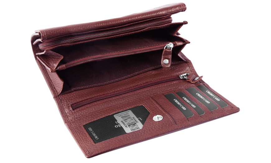 Image 15: Cartera de piel genuina para mujer Leonardo Verrelli