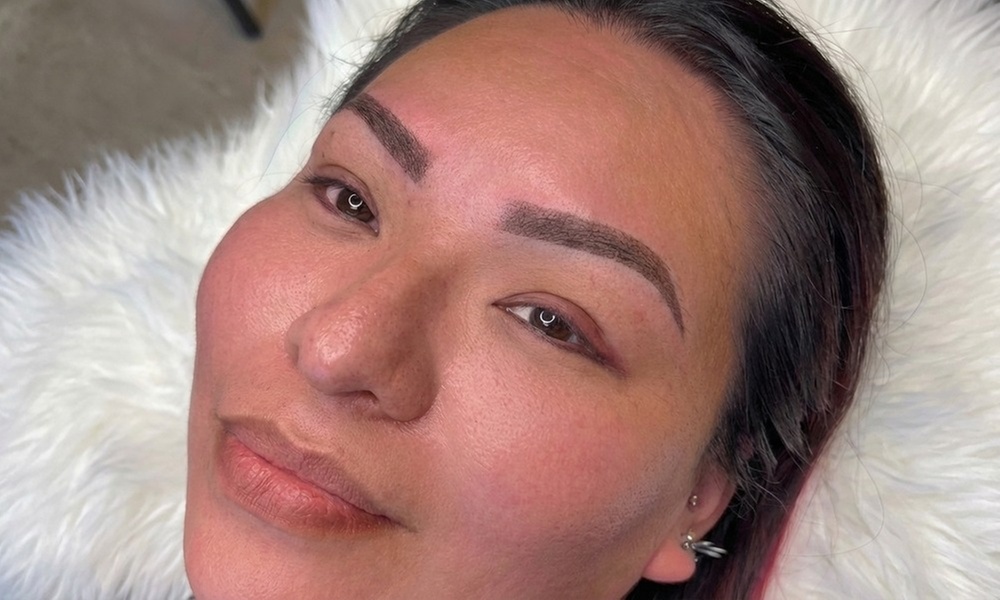 Powder Brow tattoo session, or Nano Shading tattoo session