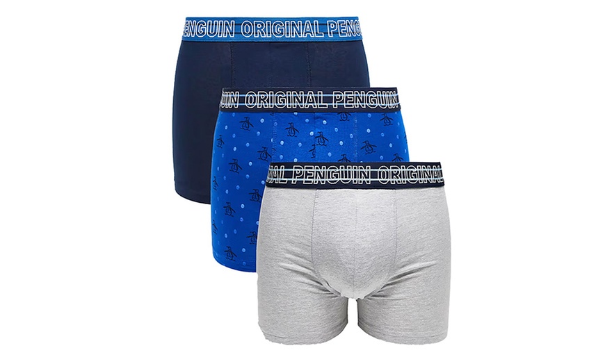 Image 4: Original Penguin Men's Boxer Briefs - 3 Pack Assorted Colours, Organic Cotton