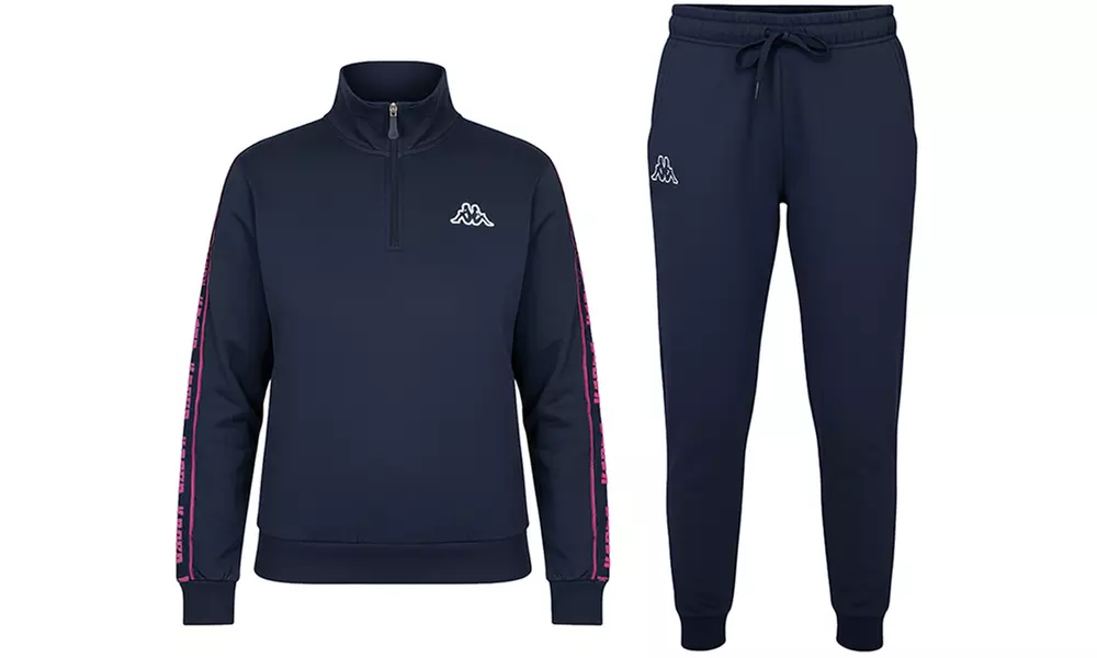 Tuta pigiama homewear da donna Kappa in cotone felpato