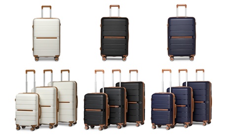 Kono Unisex Silver K2392l Hard Shell Pp Suitcase: 28-Inch Suitcase/Cream