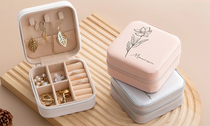 Image 6: Custom PU Leather Jewelry Box in Multiple Styles & Colors Up to 81% Off