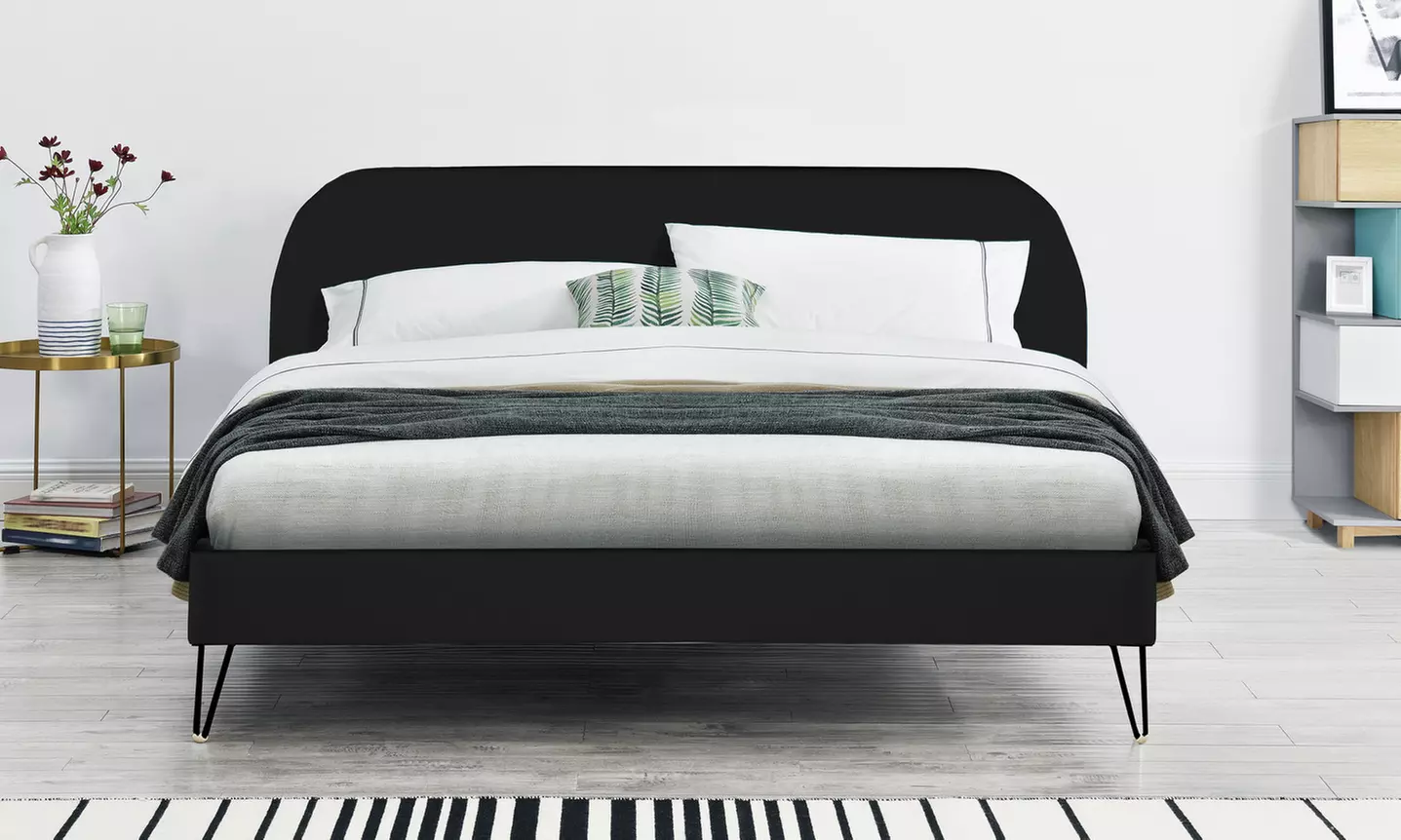 Lit velours "Garbera" 140 x 190 cm ou 160 x 200 cm de Kocoon