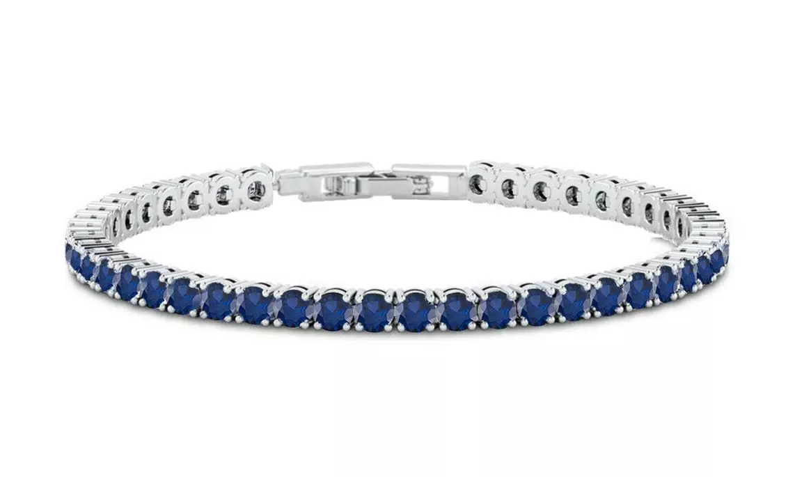 Round Cut Tennis Bracelet Made With Crystals From Swarovski Multiple Options