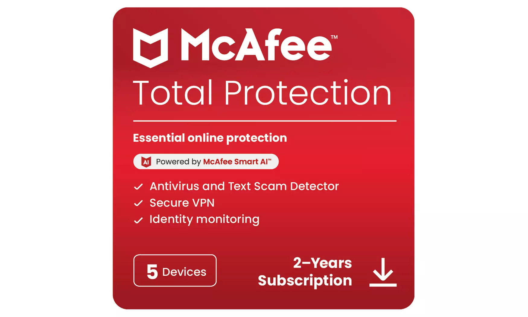 Secure your devices for One year with McAfee Total Protection 2025 and Save up to 85% - Second Medium