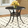 Image 1: Garden Outdoor Cast Aluminum Vintage Bistro Table 