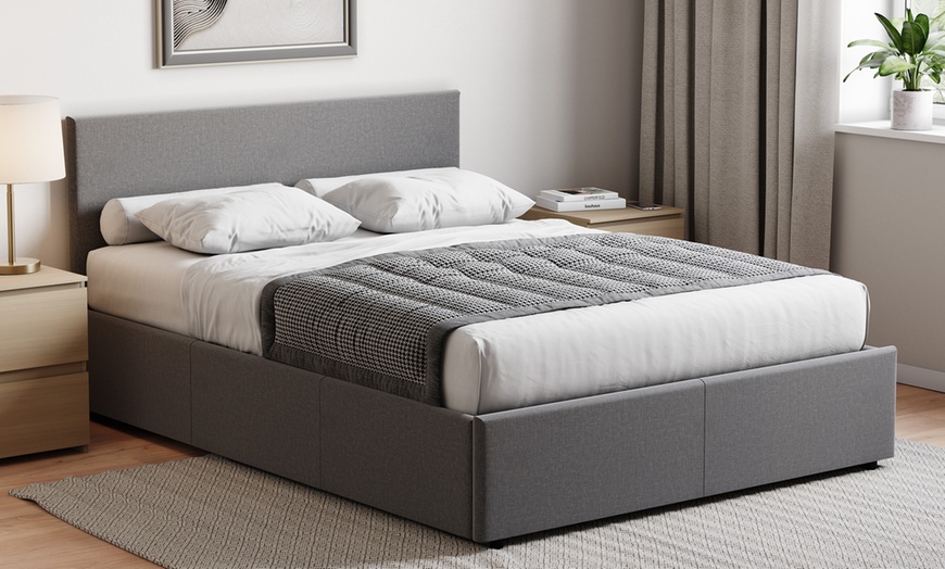 Image 2: Veronica Fabric Ottoman Bed