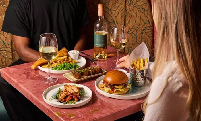 Two or Three Course Meal with Wine for up to 4! (up to 52% off)