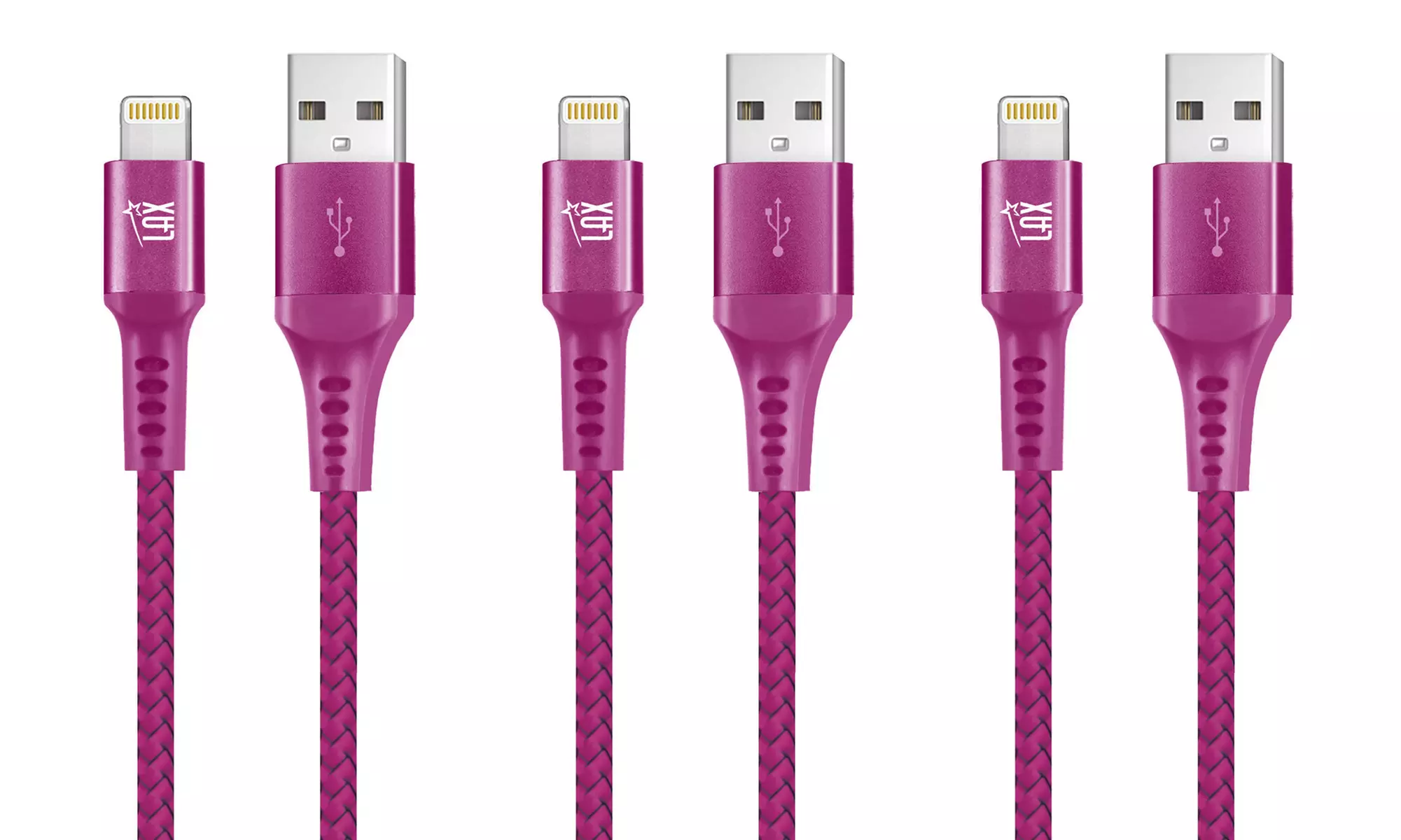 LAX Apple-Certified Braided Lightning Cable for iPhone & iPad (4ft or 6ft)