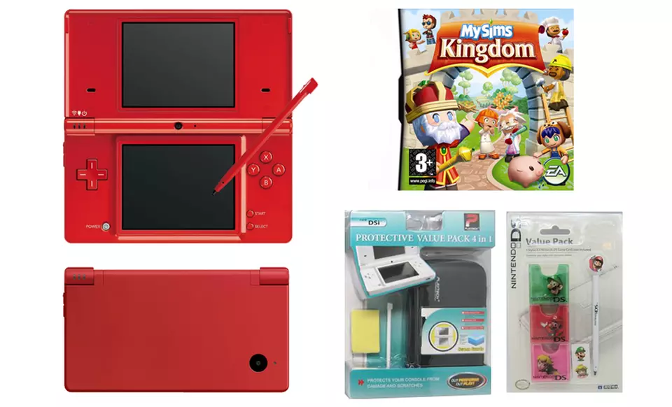 Nintendo DSi Combo Pack with Extra Accessories and MySims Kingdom Game - Second Medium
