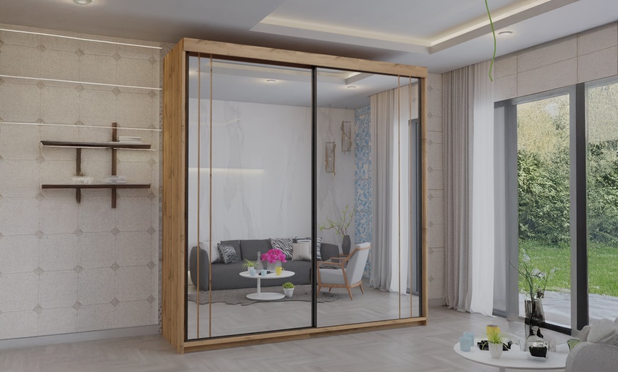 Image 6: Riga Sliding Mirror Door Wardrobe