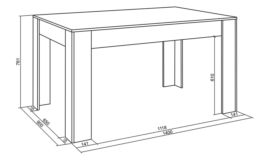 Image 30: Nouvelle Table Fixe pour Salle à Manger, Cuisine ou Salon Modèle EXO