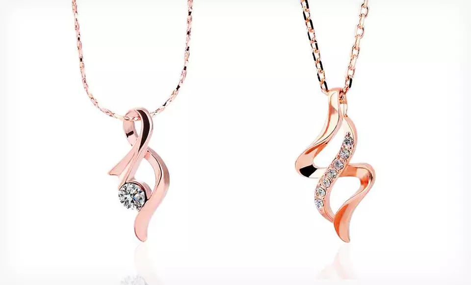 $14.99 for a Cate & Chloe Rose Gold Necklace ($109 List Price). Multiple Styles Available. Free Shipping and Returns. - Second Medium